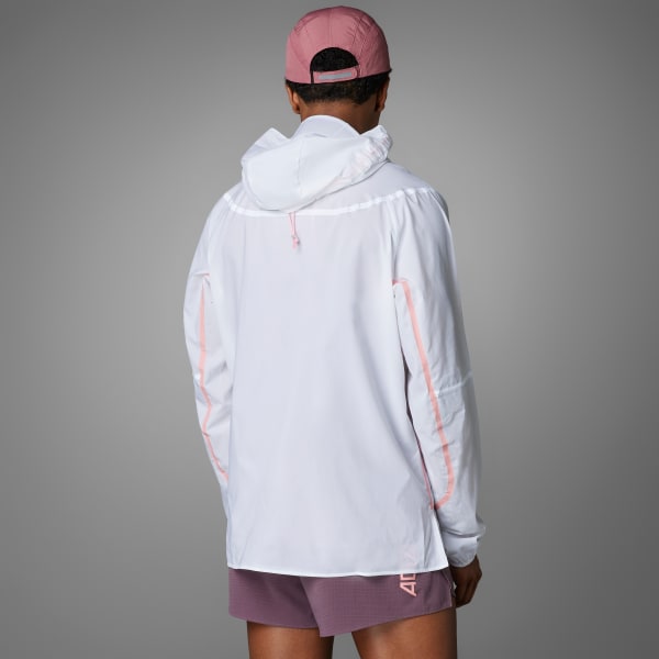 White Adizero Running Lightweight Jacket