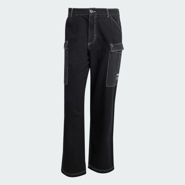 Đen Quần Túi Hộp Dáng Rộng Wabash