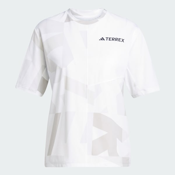 สีขาว เสื้อยืดพิมพ์ลาย Terrex Multi Climacool