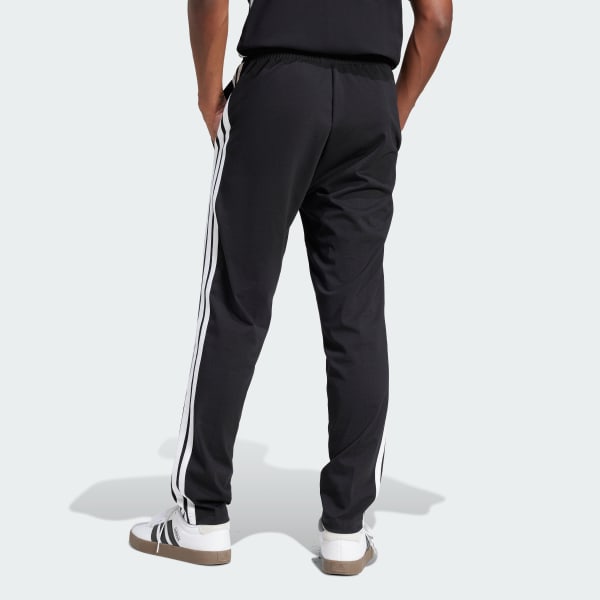 Black Essentials 3-Stripes Single Jersey Pants