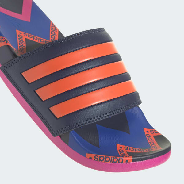 Adidas slippers online blauw oranje
