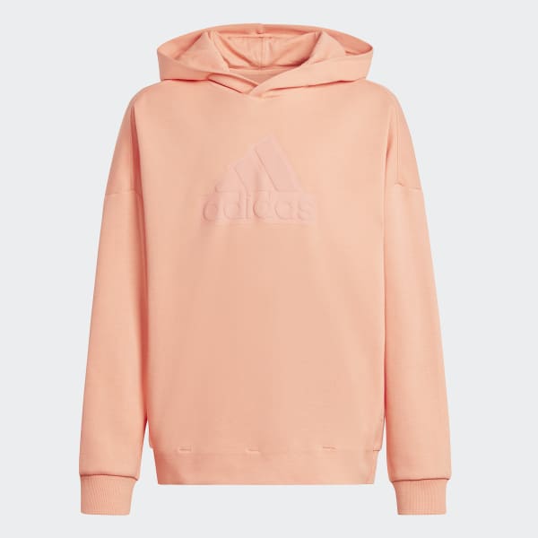 adidas Future Icons Logo Hooded Sweatshirt Orange adidas UK