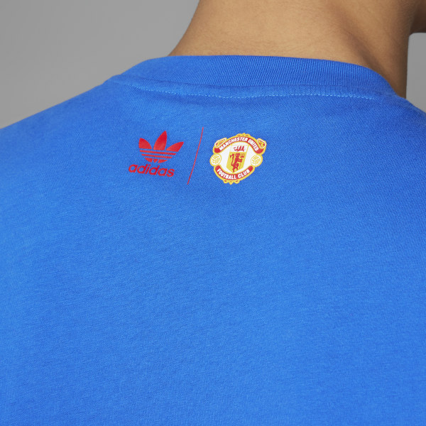 adidas Manchester United Icons Tee - Glow Blue