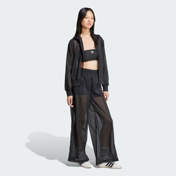 Zwart Adicolor Sheer Trainingsbroek