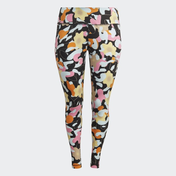 Mehrfarbig High-Waisted Leggings – Große Größen ETW33