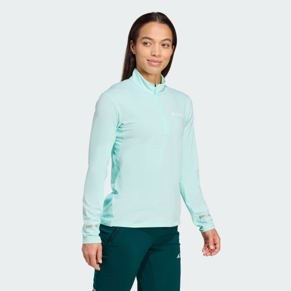 Turquoise Terrex Xperior Half-Zip Longsleeve