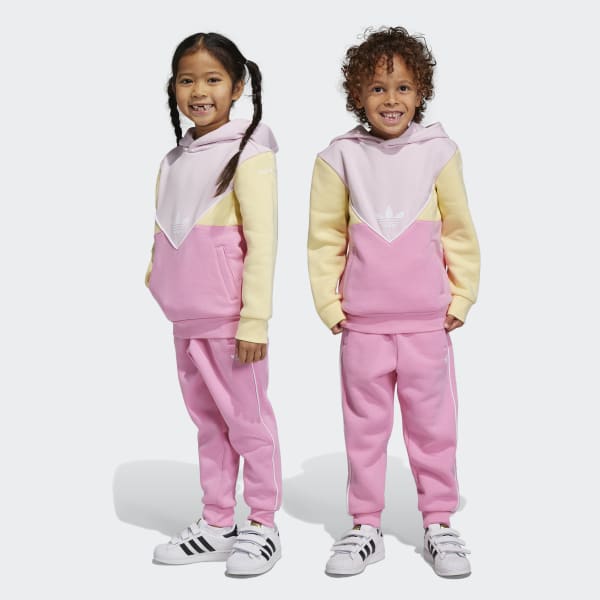 adidas Adicolor Hoodie Set - Pink | adidas Thailand