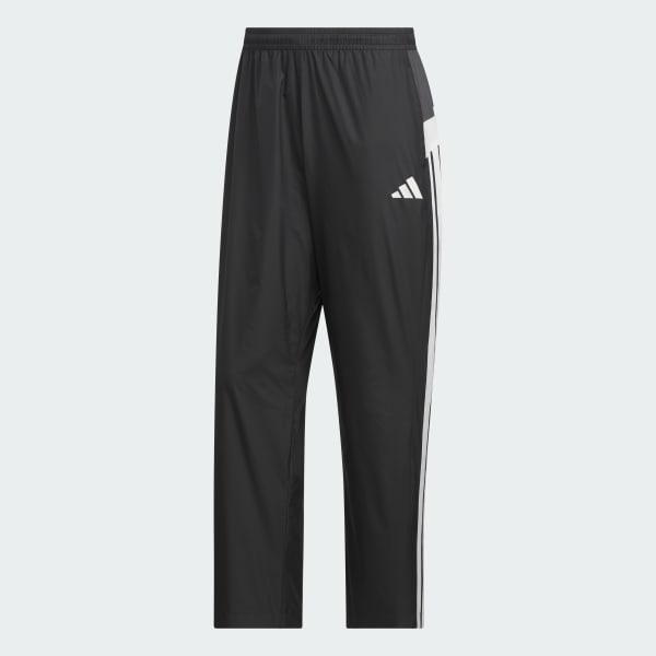 ブラック マストハブ ルーズフィット カラーブロック メッシュライニング フルレングス オープンヘム ウィンドパンツ