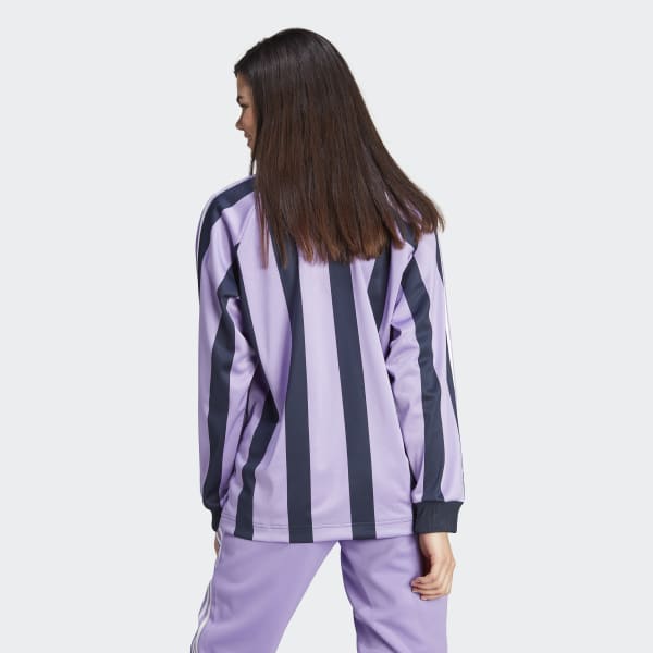 Mau-tim Áo Jersey Dài Tay Jacquard