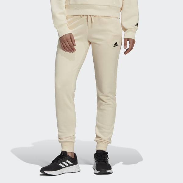 adidas Essentials French Terry Logo Pants - Beige | adidas Malaysia