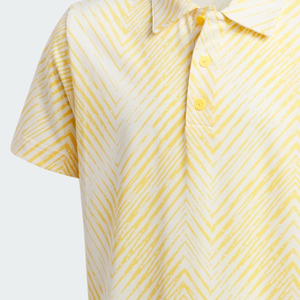 Yellow Herringbone Scripted Polo Shirt Kids