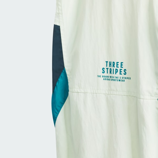 グリーン ルーズフィット ワーディング ウーブン メッシュライニングジャケット キッズ