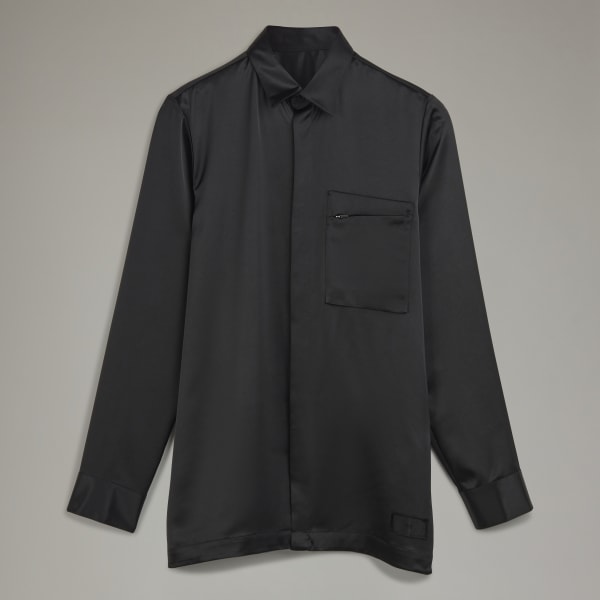 zwart Y-3 Tech Silk Overhemd