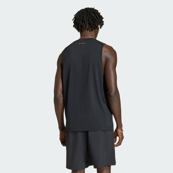 Nero CANOTTA TECH TREFOIL ESSENTIALS POLIESTERE