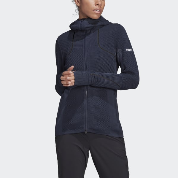 adidas Terrex Primeknit Mid Layer Hooded Jacket Blue adidas Primeknit Mid Layer Hooded Jacket Black | adidas