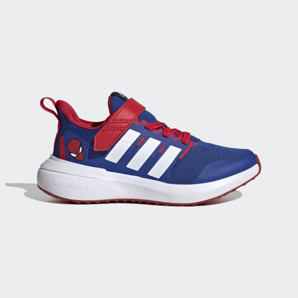 Blue adidas x Marvel FortaRun Spider-Man 2.0 Cloudfoam Sport Lace Top Strap Shoes