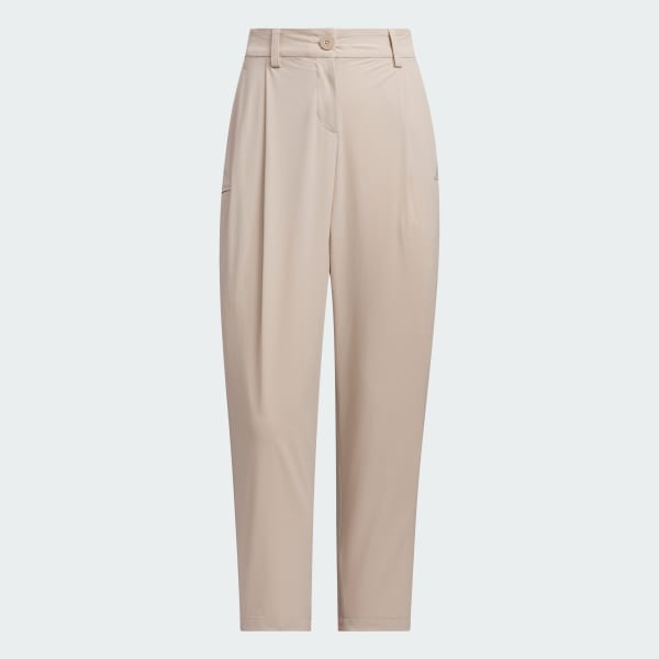 Brown Lightweight Stretch Cargo Ankle Pants