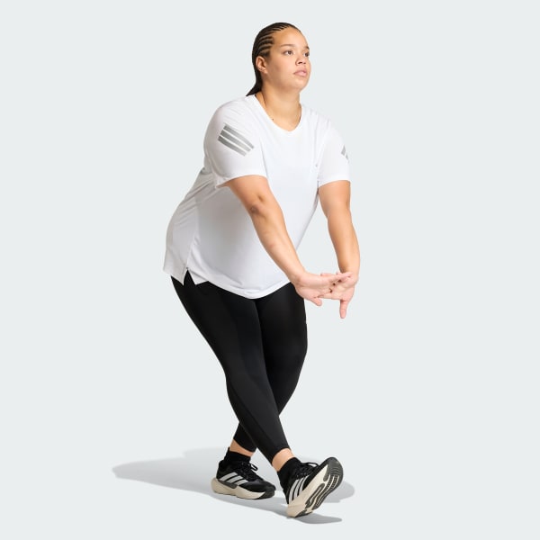 Svart adi365 Climacool Running 7/8 Leggings (Plus Size)