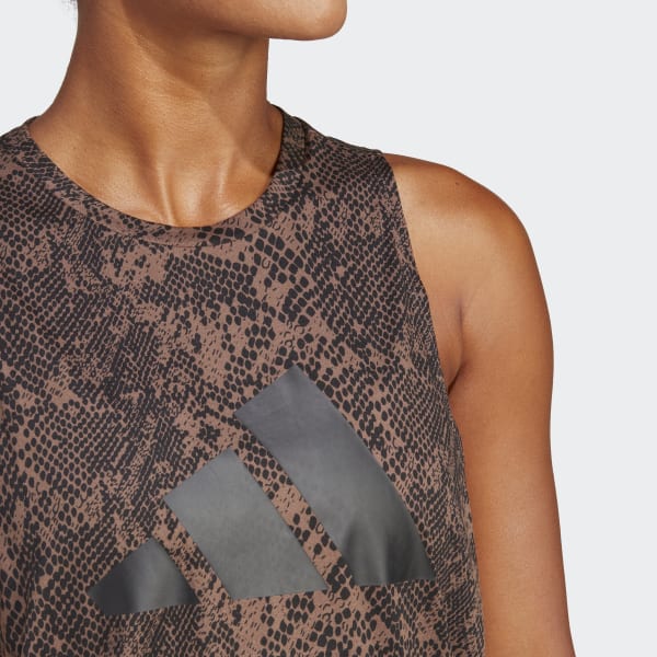Brązowy Train Icons Allover Print Tee
