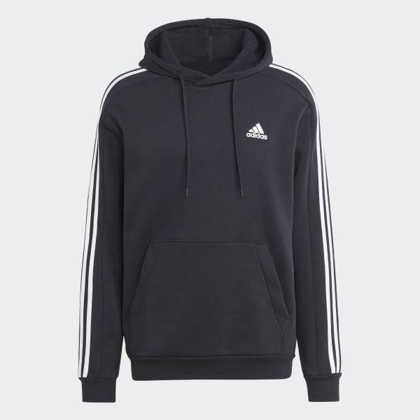 Adidas Essentials Fleece 3 Stripes Hoodie Black S Man