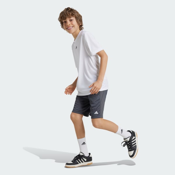 Grau Train Essentials Logo Regular Fit Kids Shorts