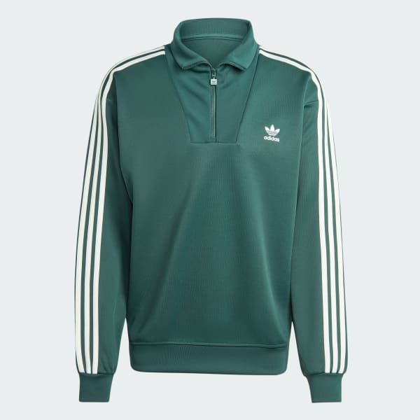 zelená Tepláková bunda Adicolor Funnel Neck