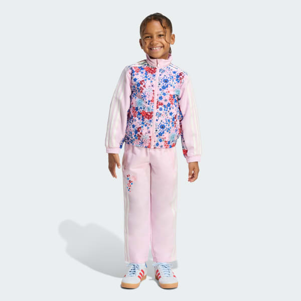 Pink adidas Originals x Liberty London WOVEN TRACKSUIT
