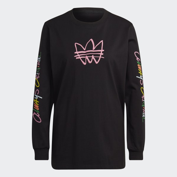 Adidas black long sleeve sales