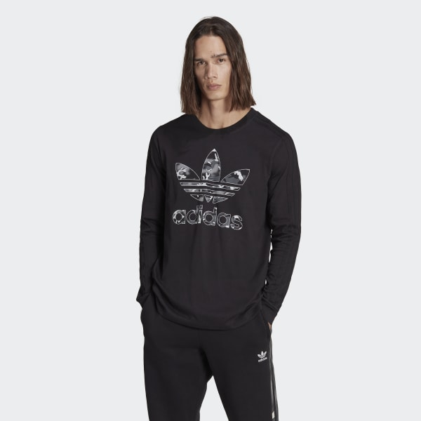 cierna Tričko Graphics Camo Stripe Long Sleeve