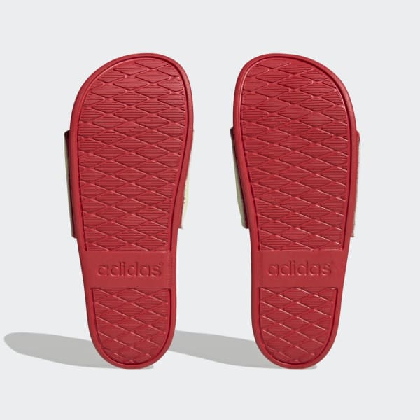 Adidas slides women red clearance