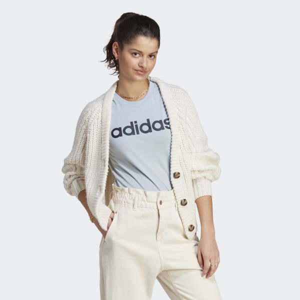 Blauw LOUNGEWEAR Essentials Slim Logo T-shirt