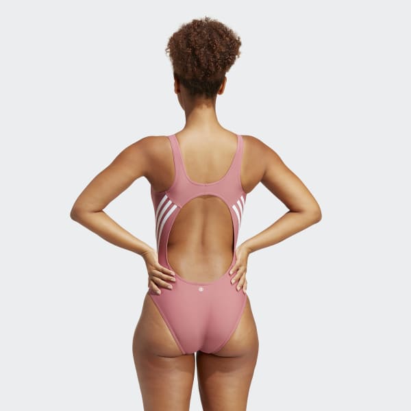 Ροζ adidas 3-Stripes Swimsuit