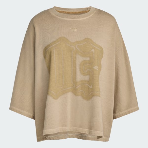 Bege adidas ORIGINALS WASHED GFX TEE
