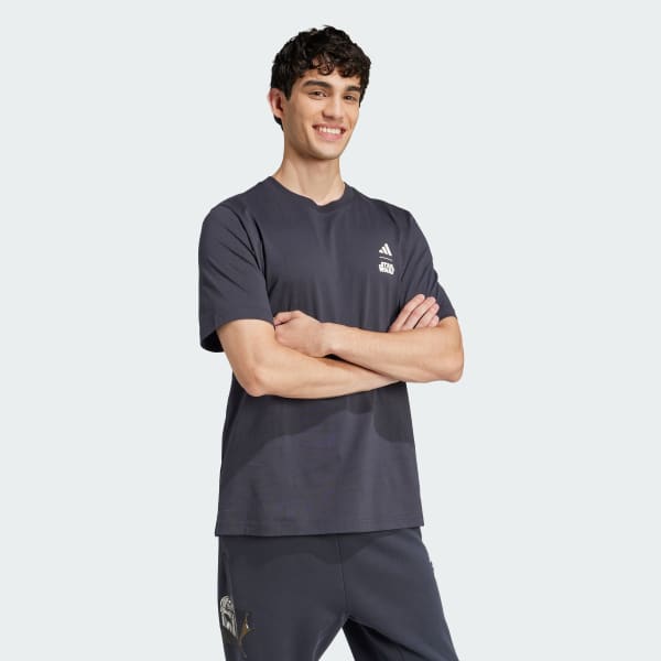 Grau ADIDAS X STAR WARS THE MANDALORIAN REGULAR FIT BACK GRAPHIC T-SHIRT