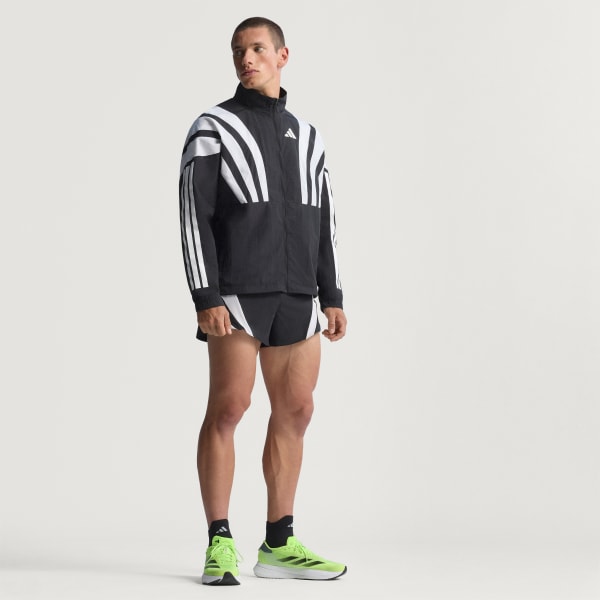 Zwart Adizero Archive Hardloopjack