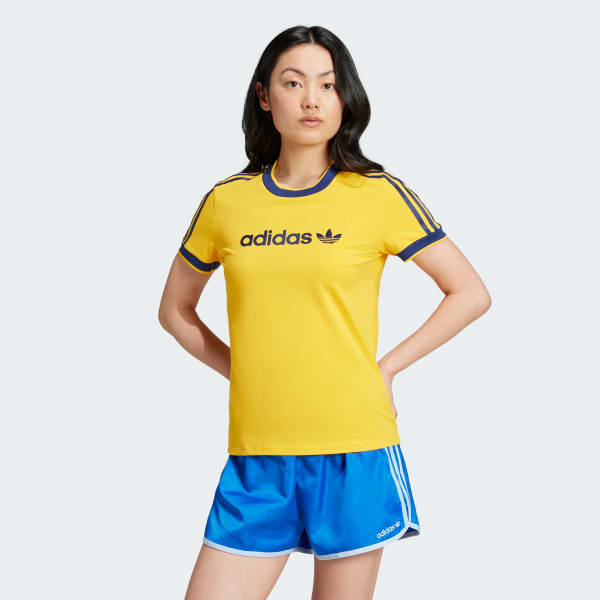 Adidas t shirt giallo best sale
