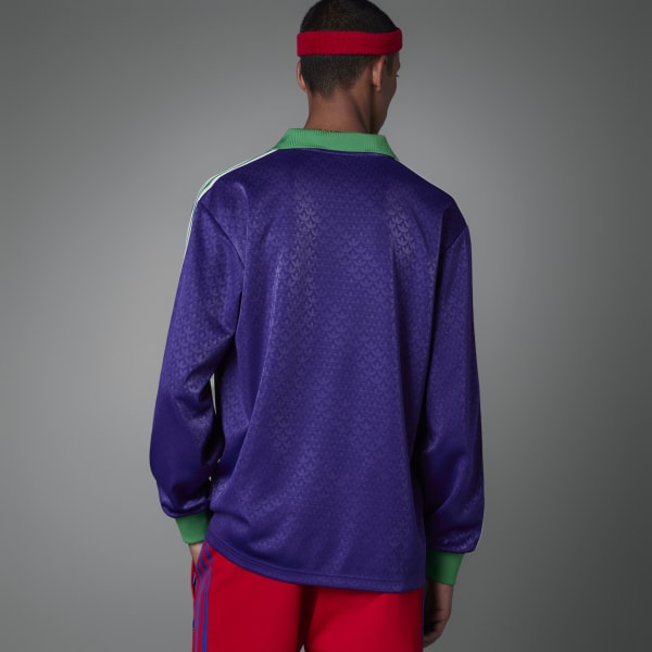 Purpura Polo Manga Larga Adicolor Heritage Now Vintage