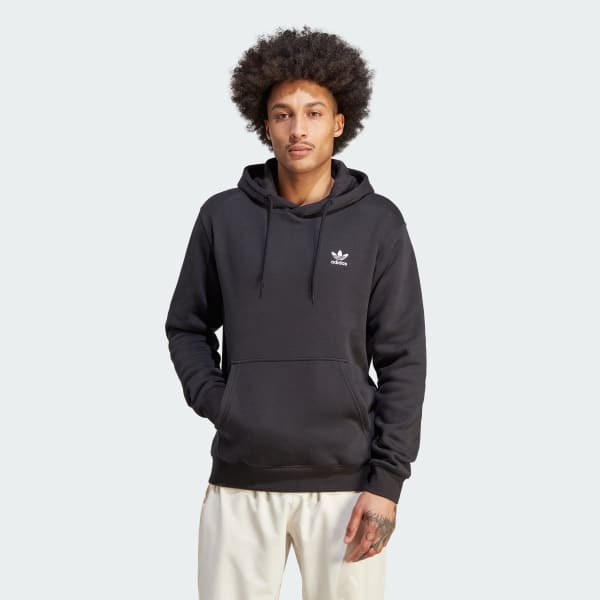 adidas Trefoil Essentials Hoodie - Black | Men's Lifestyle |