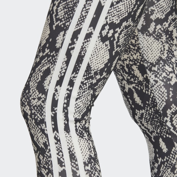 adidas Women's Snakeskin All Over Print Leggings-Black/Brown