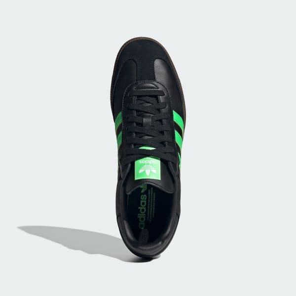 ★Adidas Samba OG Core Black Green★ adidas Originals Samba OG - Core Black/Green/Grey Six