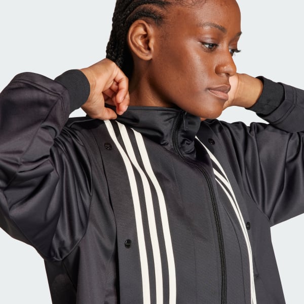 Adidas originals black track top sales