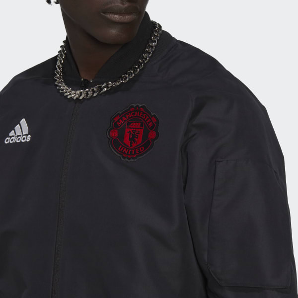 Preto Casaco de Viagem do Manchester United E4683