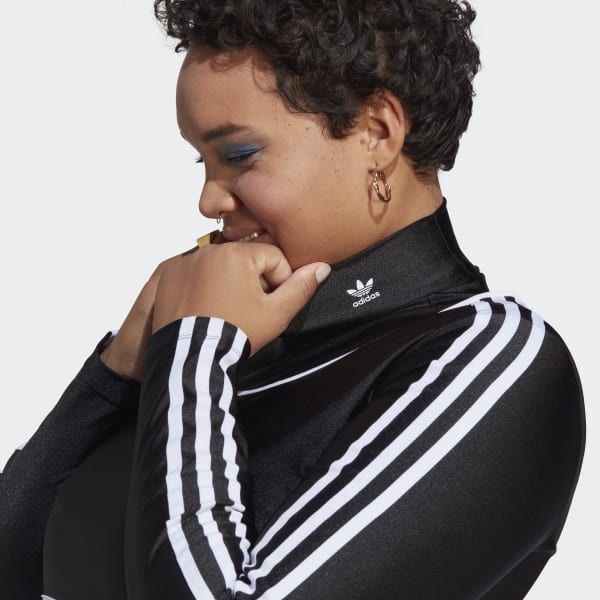 Schwarz Long Sleeve Body – Große Größen