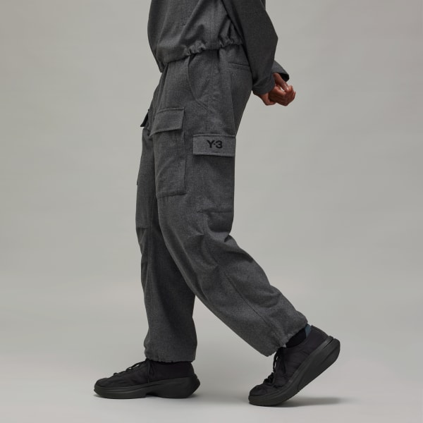 Y-3 Wool Flannel Cargo Joggers