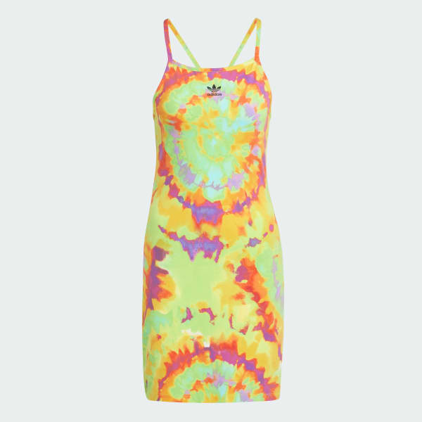 Żolty Sukienka ze wzorem tie-dye