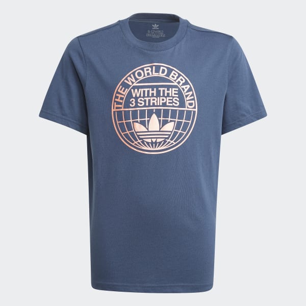 Azul Polera Graphic Print