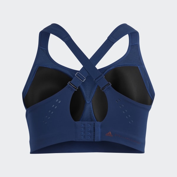 Blue adidas by Stella McCartney TruePace High Support Sports Bra- Plus Size