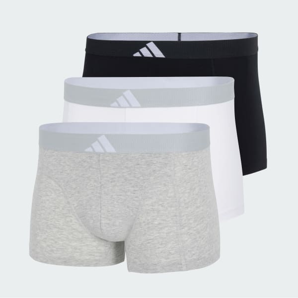 Grey ACTIVE FLEX COTTON BODY TRUNK 3 PACK UNDERWEAR