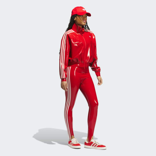 ☆NERDY☆ Glossy Track Top Red Plus Size - Foxy High Neck Crop Top - Torrid