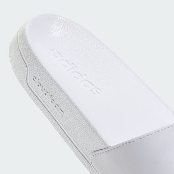 Adidas cloudfoam slides white sales